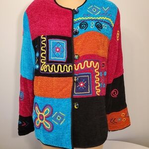 🌼HP🌼Vintage Allure Jacket w/ Large Glass Buttons